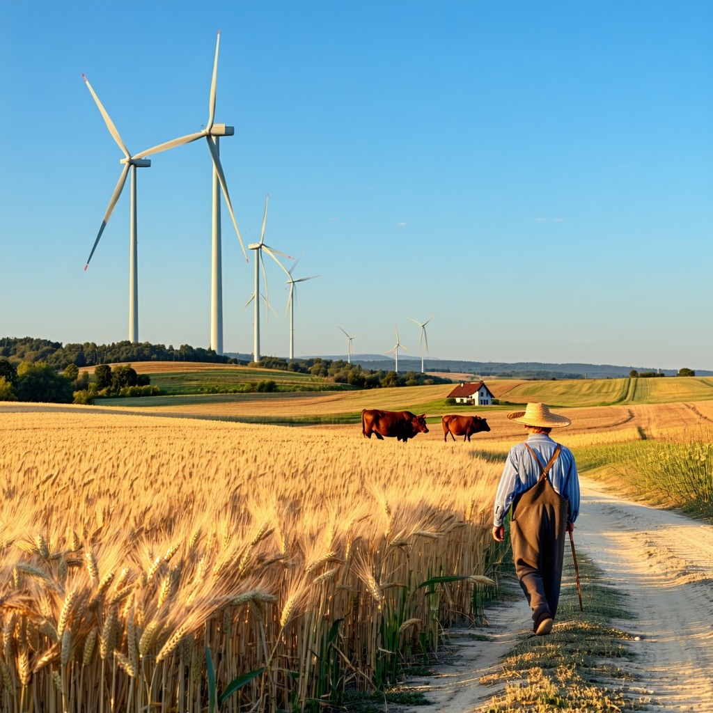 Farmers wind turbines
